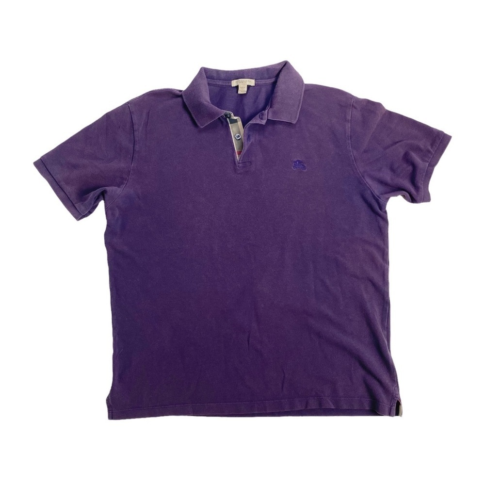 Burberry Brit Polo Shirt DESTROYED Nova Check Collar Rugby British Tennis Golf